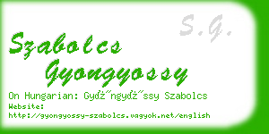 szabolcs gyongyossy business card